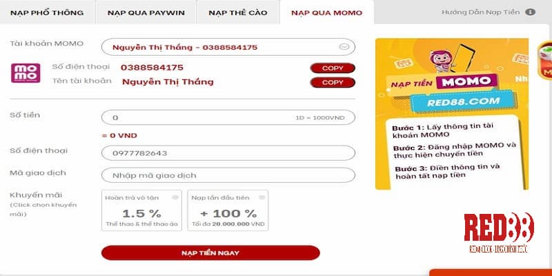 Hướng dẫn nạp tiền nhanh qua hình thức ví điện tử